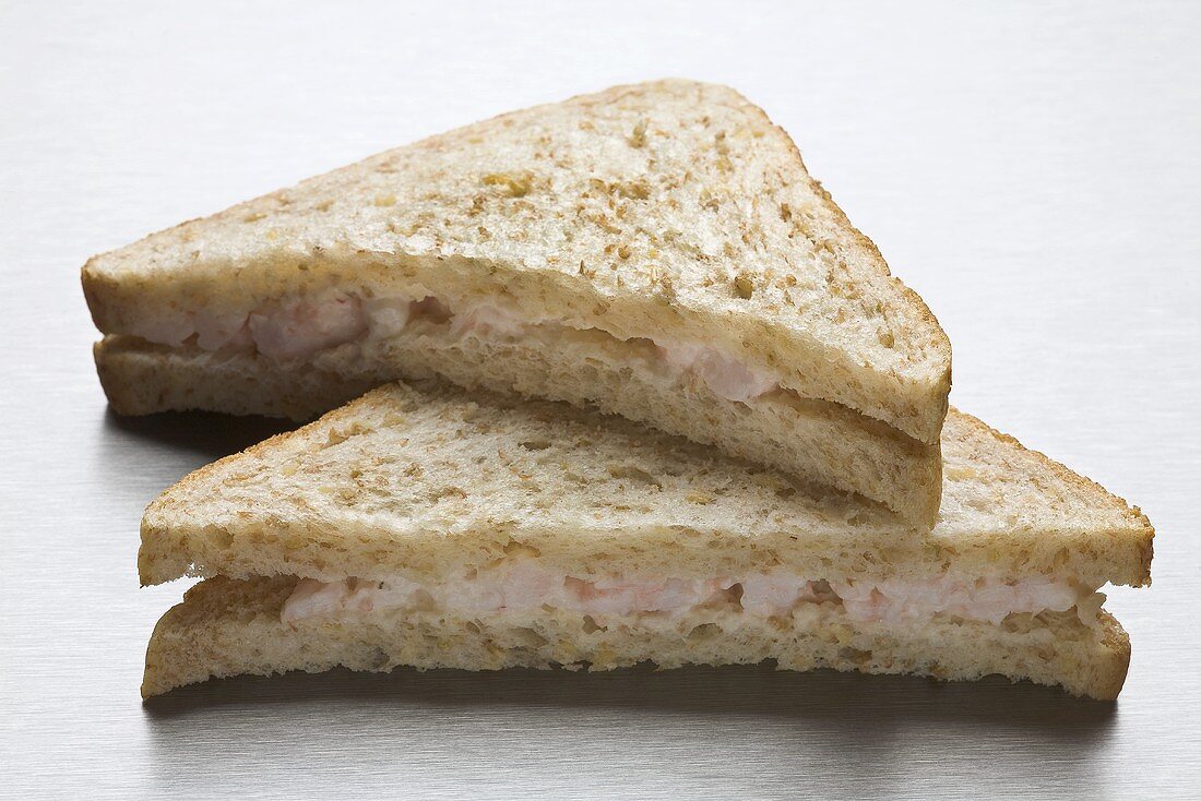Shrimp sandwiches with mayonnaise