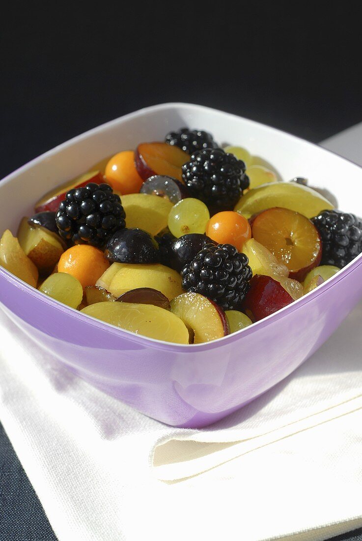 A dish of fruit salad