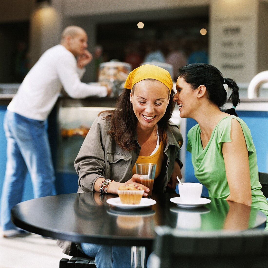 Two women sitting in a café