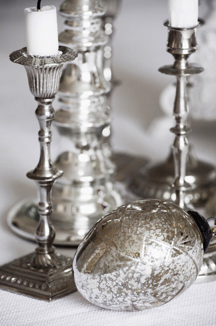 Silver candlesticks