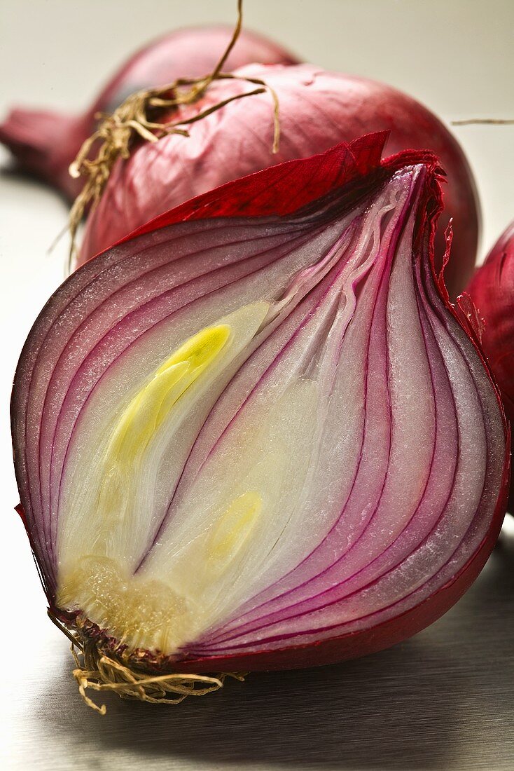 Red onion, halved