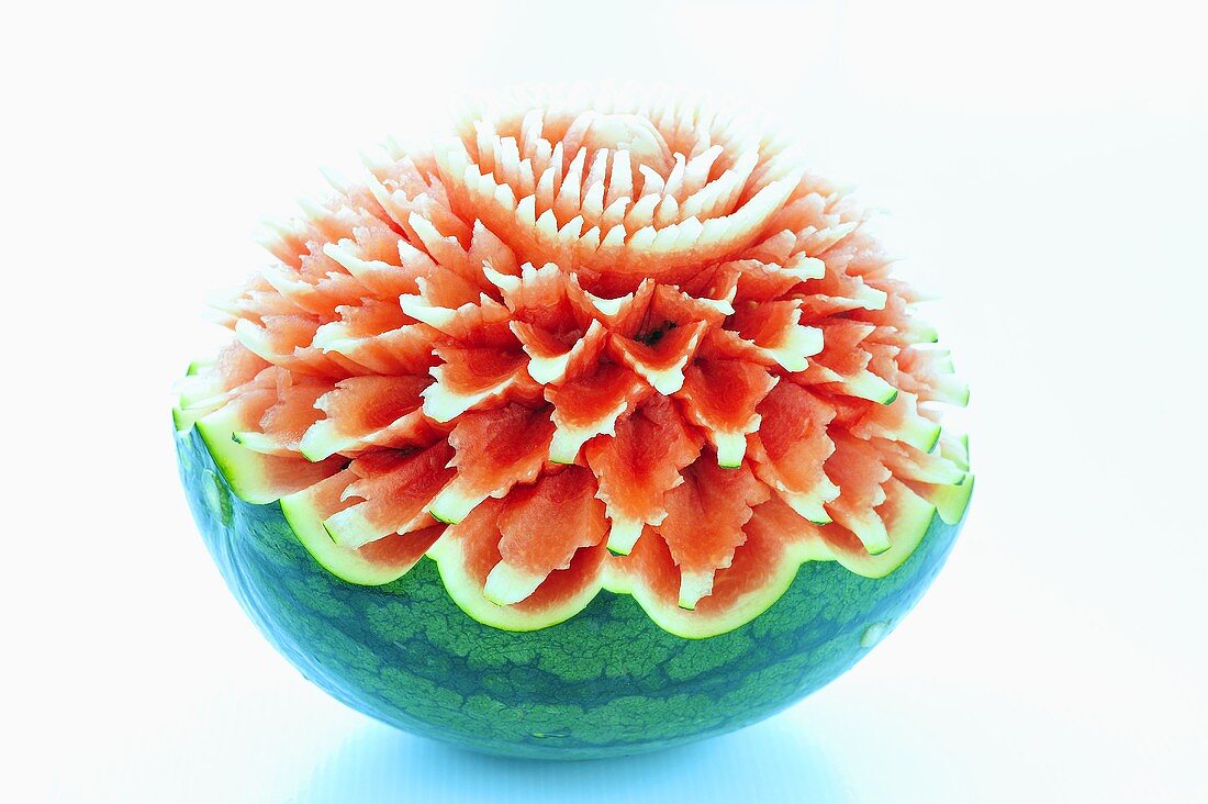 Carved watermelon