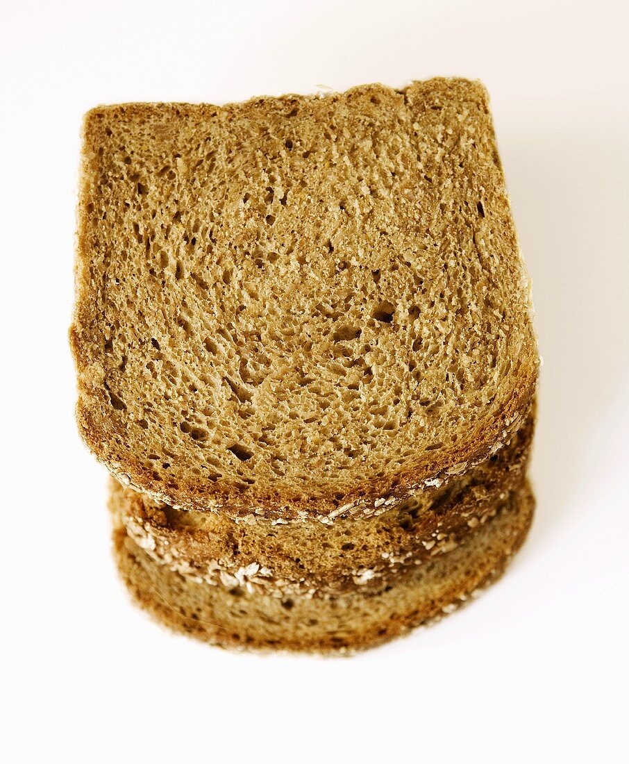 Stacked Slices of Whole Wheat Bread