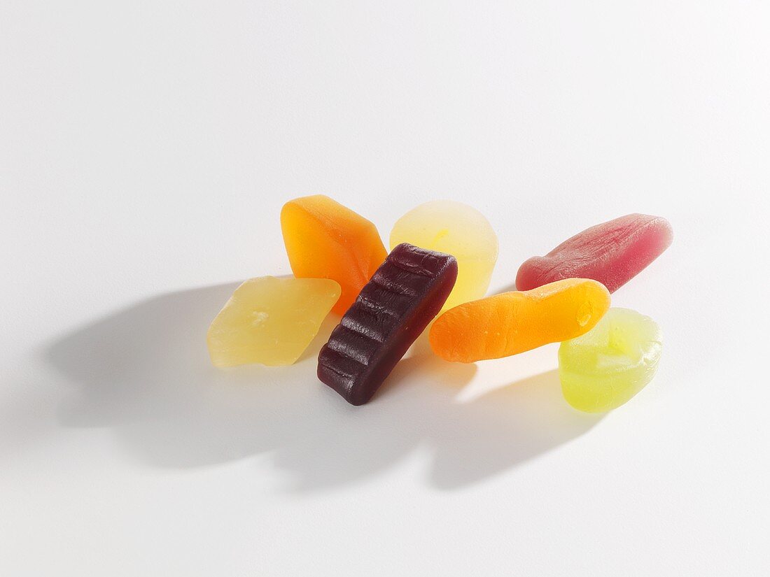 Wine gums of various colours