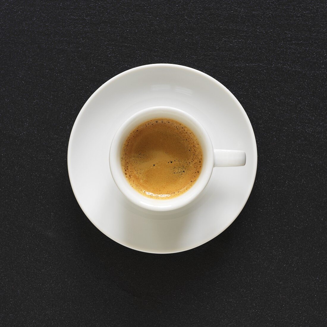 A cup of espresso from above