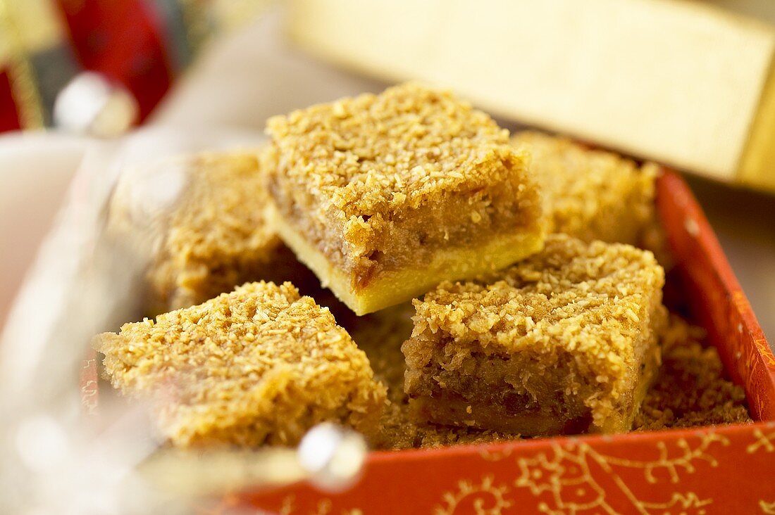 Christmas baking: date and honey slices