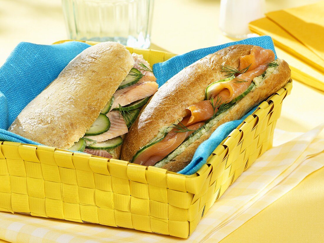 Sandwiches mit Fisch