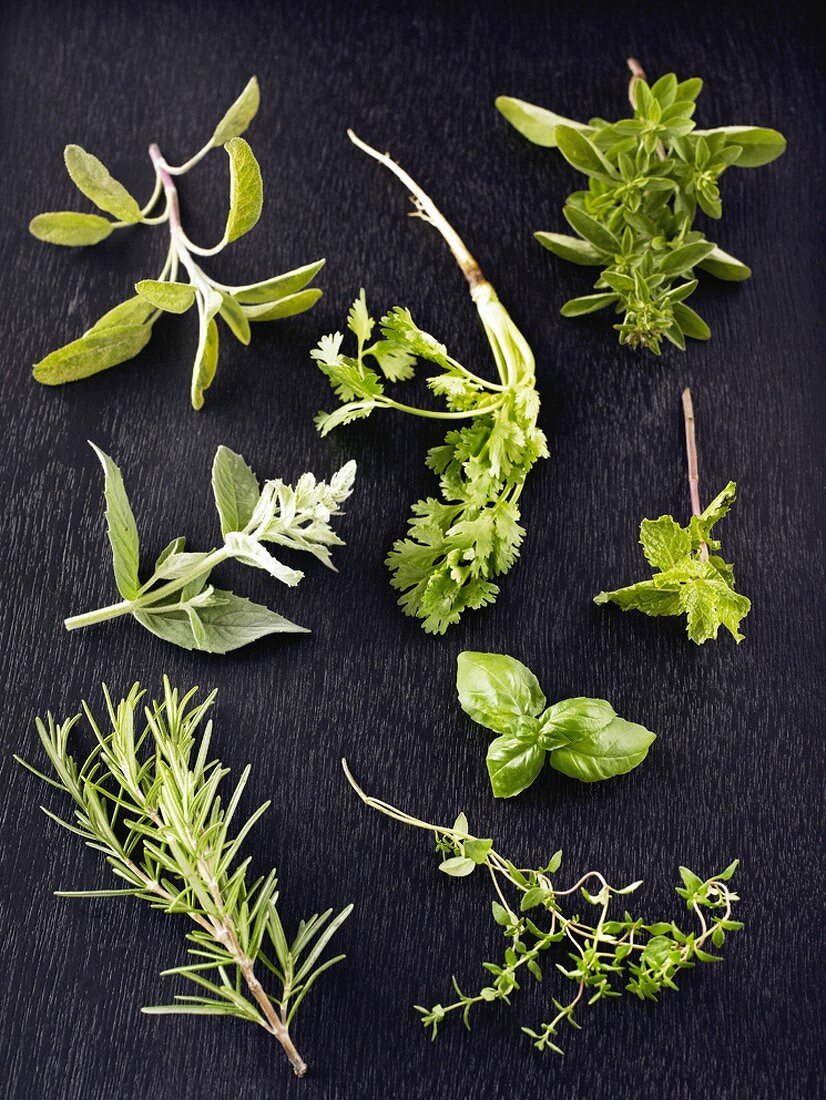 Various fresh herbs