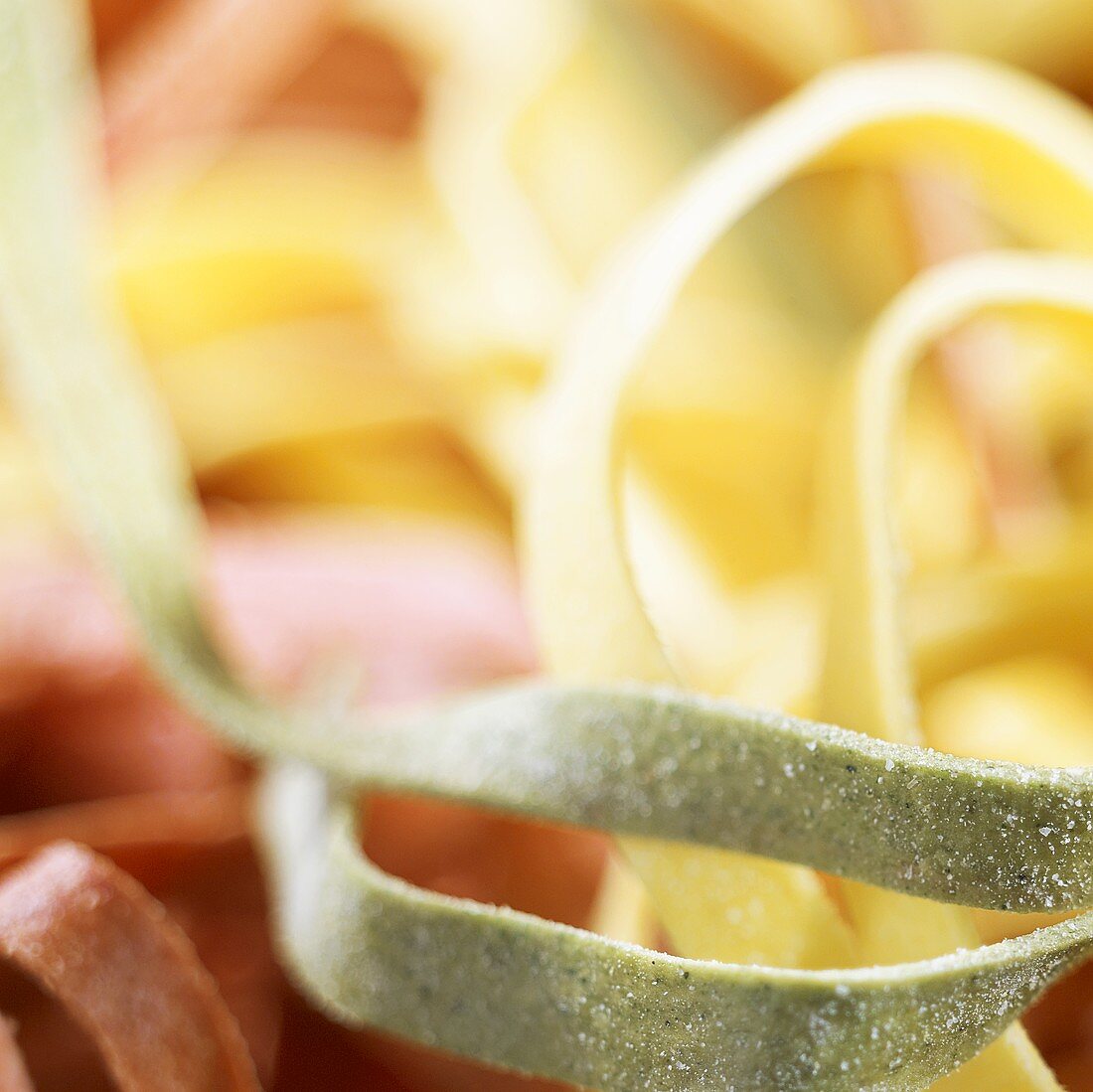Various types of ribbon pasta