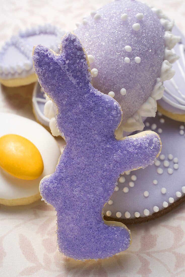 Assorted Easter biscuits and sugar egg
