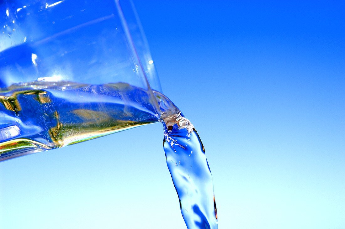 Pouring water out of a glass