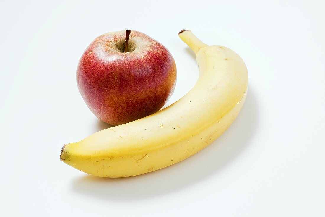 Apple and banana