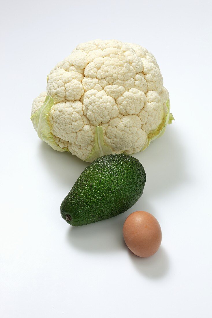 Cauliflower, avocado and egg