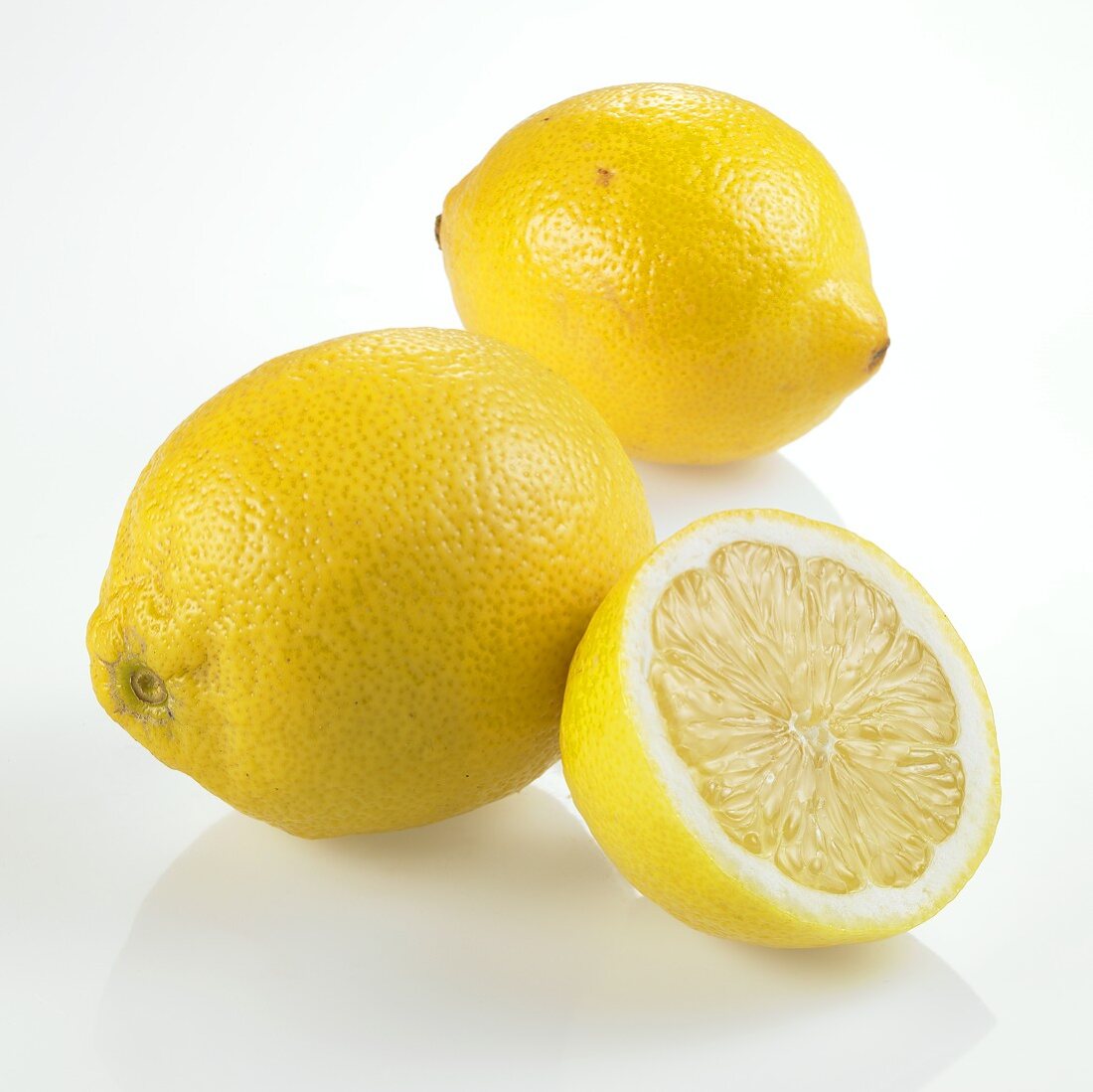 Lemons, two whole and one half