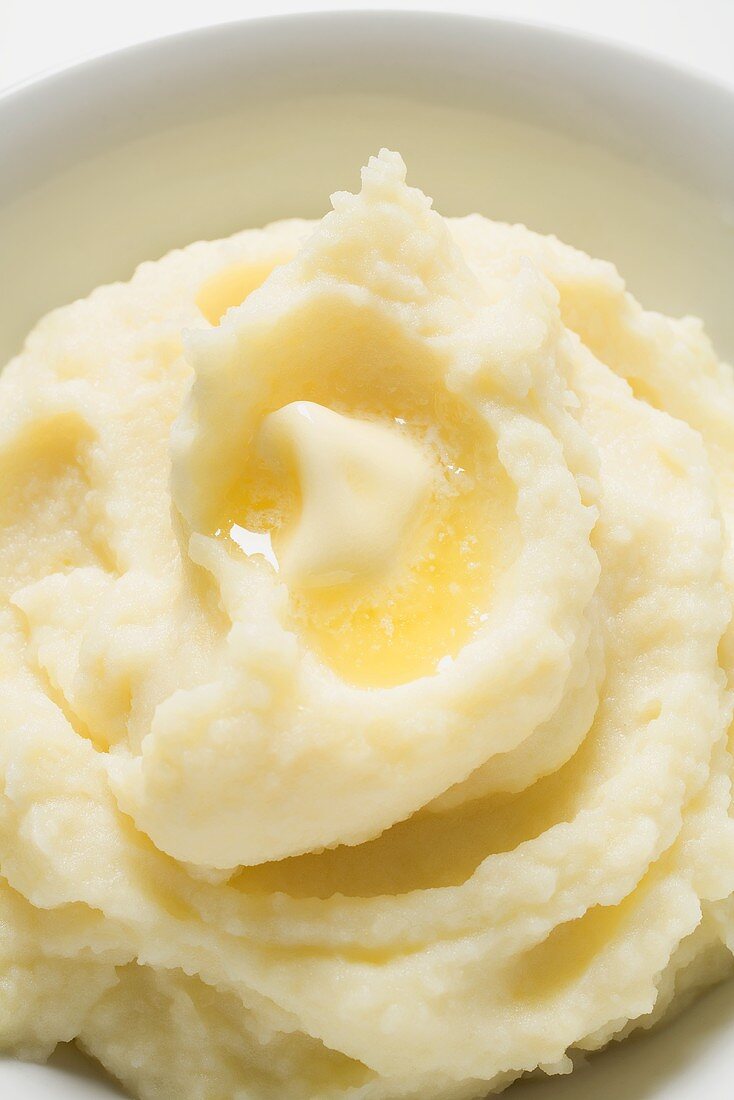 Kartoffelpüree mit flüssiger Butter