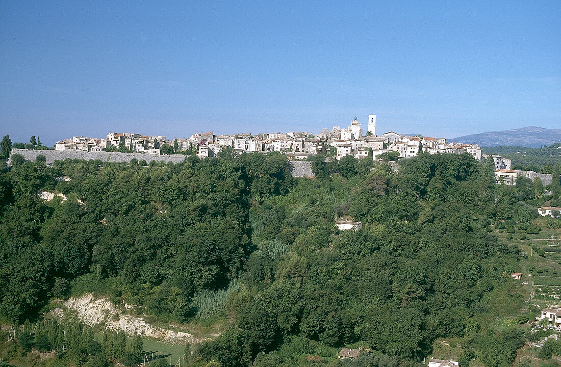 View of town at St-Paul-de-Vence in Provence, France