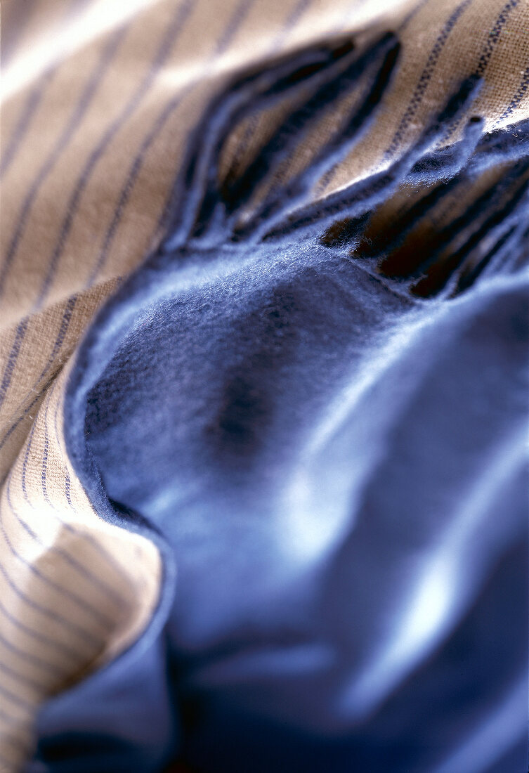 Close-up of double woven blanket