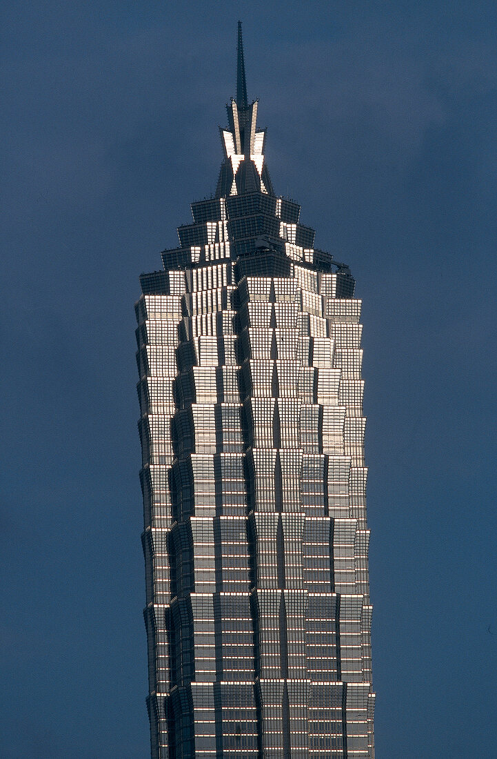 View of Jin Mao Tower with the Grand Hyatt Hotel, Shangai, China