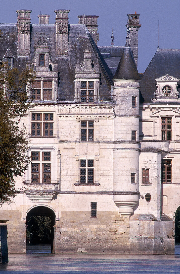 Das Schloss Chenonceaux an der Cher, Loire-Region