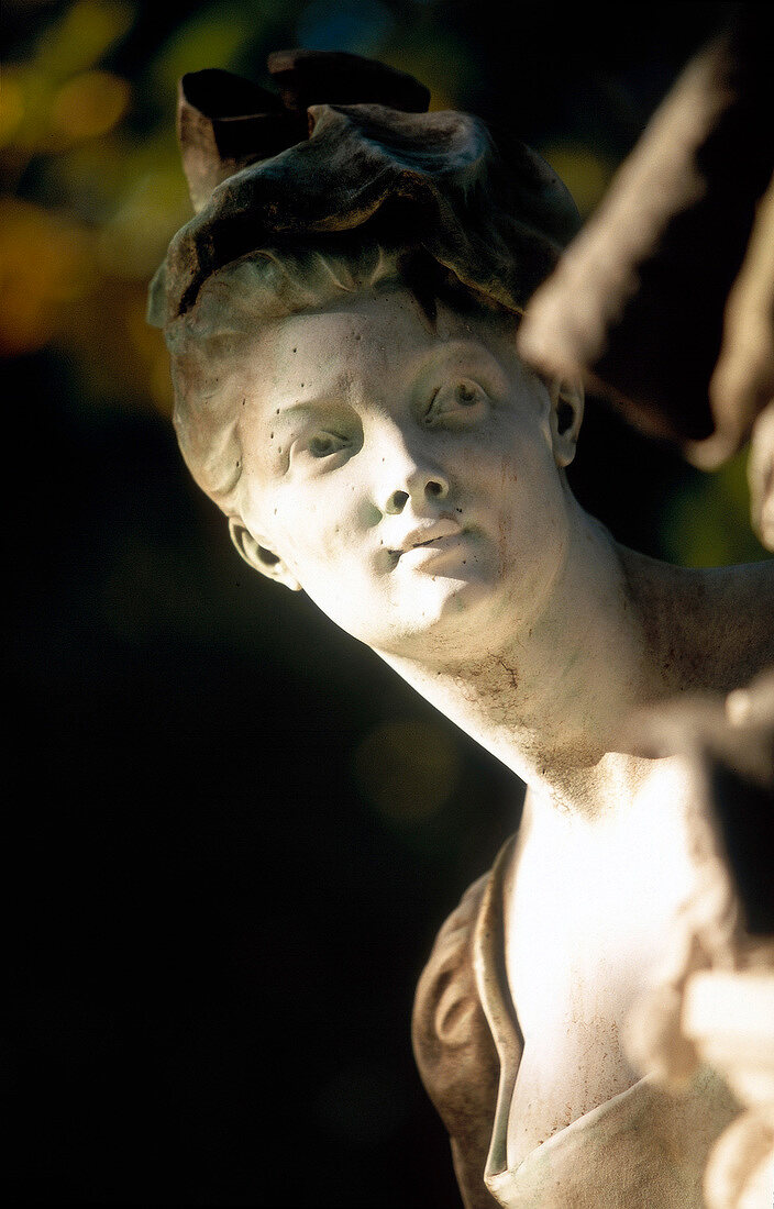 Close-up of statue at Jardin de Luxembourg Palace, Paris, France