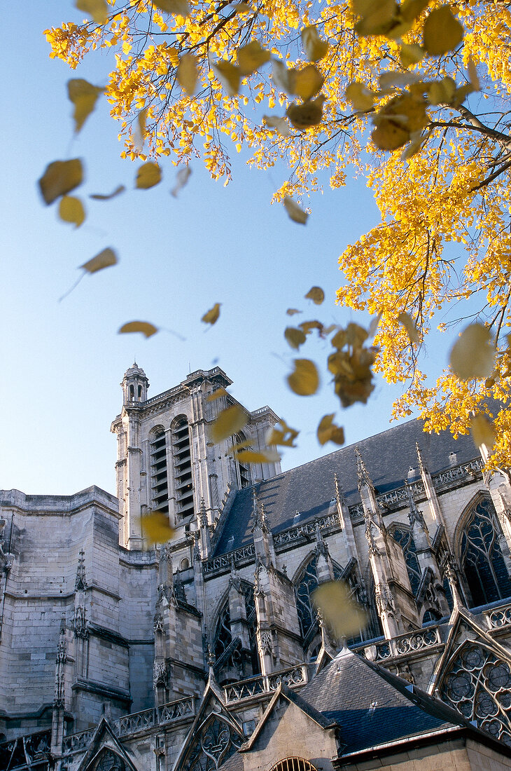 Low angle view of Cathedral in Troyes, Champagne, France