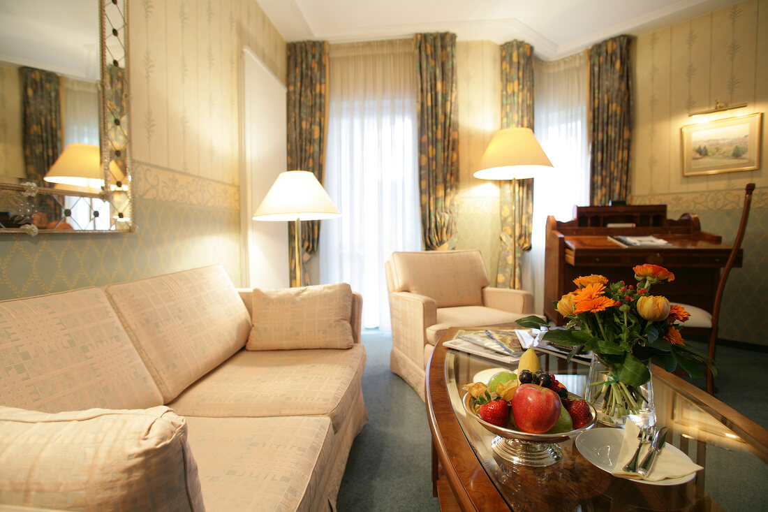 Sitting area of Hotel Villa Hammerschmiede in Pfinztal, Germany