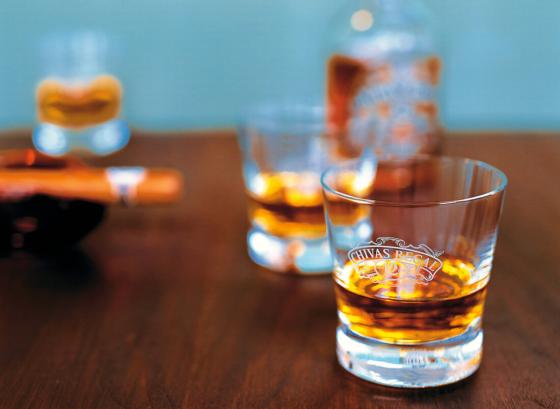 Glasses with whisky
