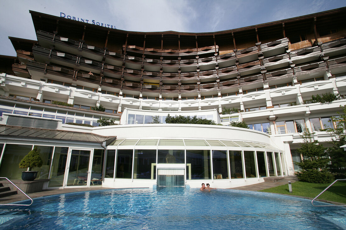 Low angle view of Hotel Dorint Sofitel Vital Royal Spa in Tyrol, Austria