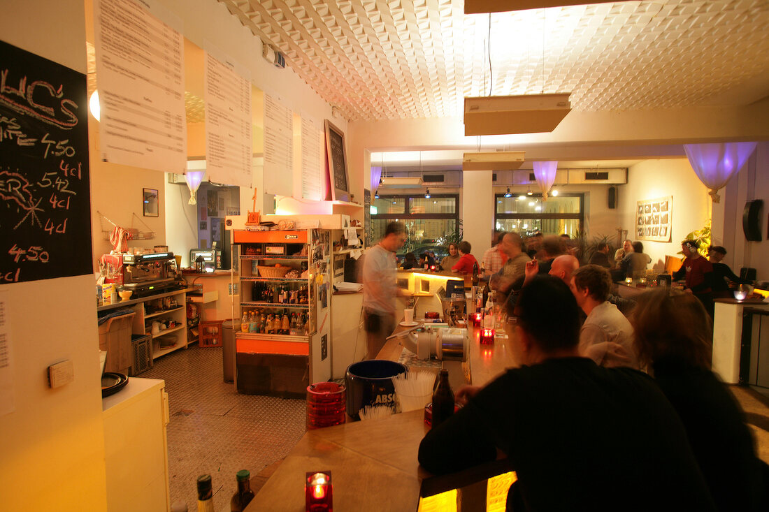 People dining in restaurant, Germany