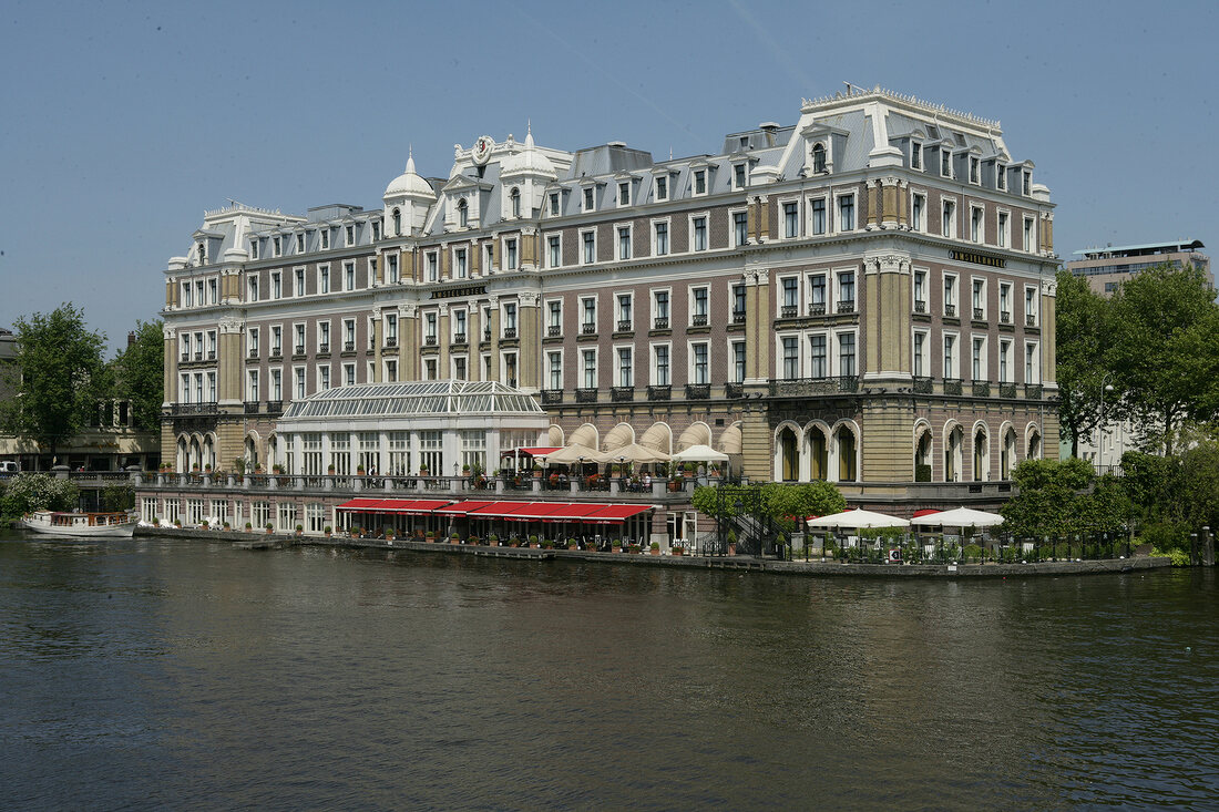 View of Intercontinental Amstel Hotel in Amsterdam, Netherlands