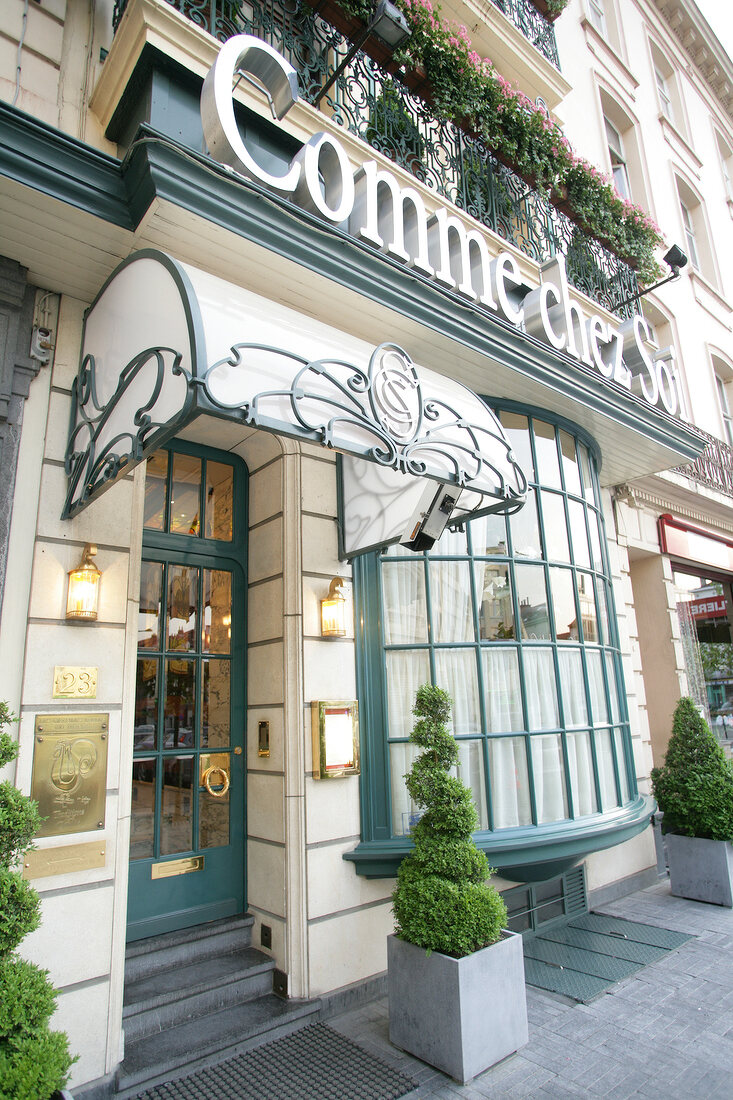 Facade of restaurant, Belgium