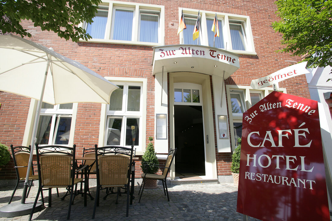 View of entrance of hotel