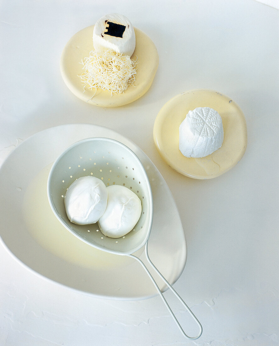 Various southern Italian cheese made of buffalo milk