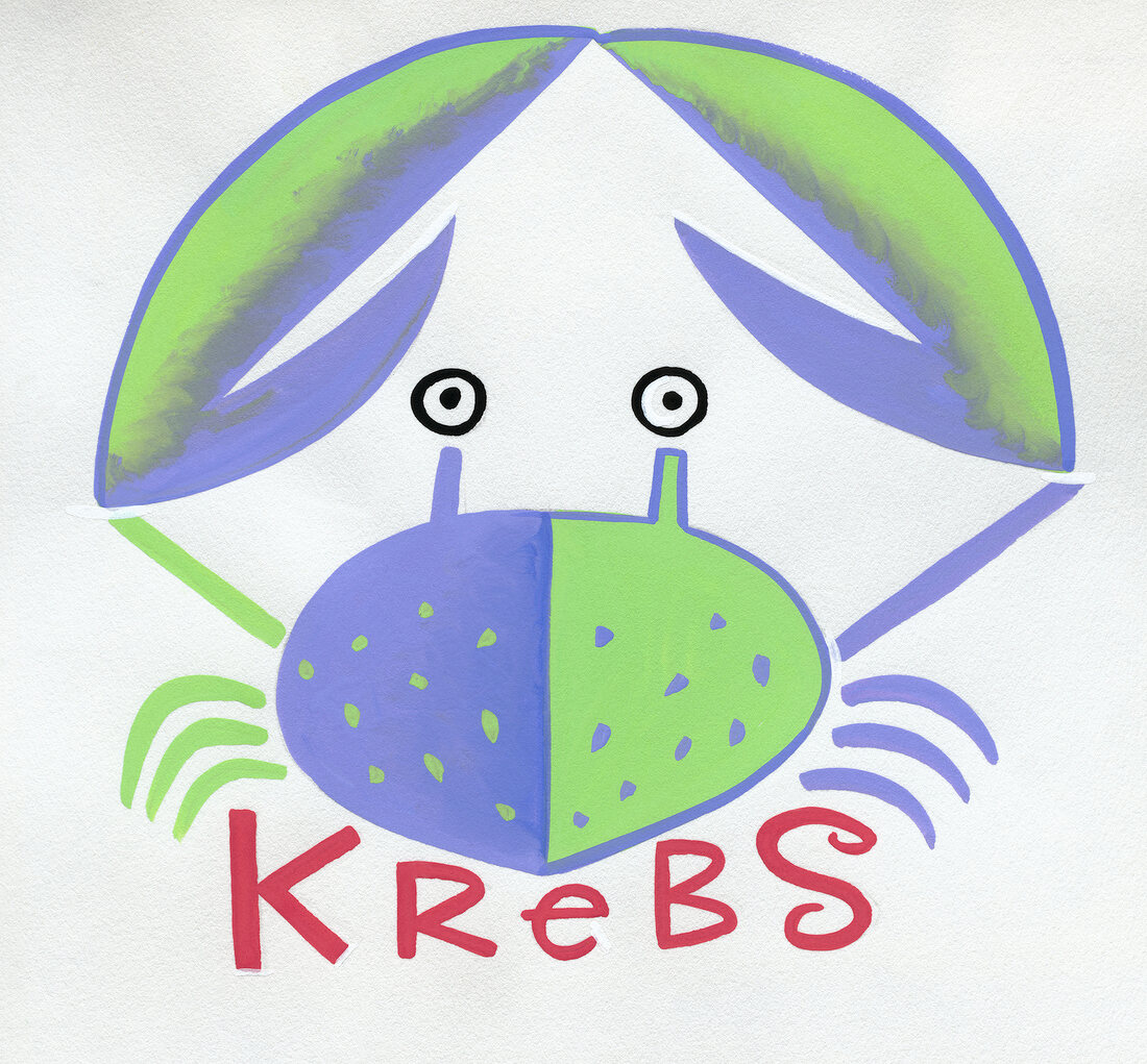 Illustration of zodiac sign krebs