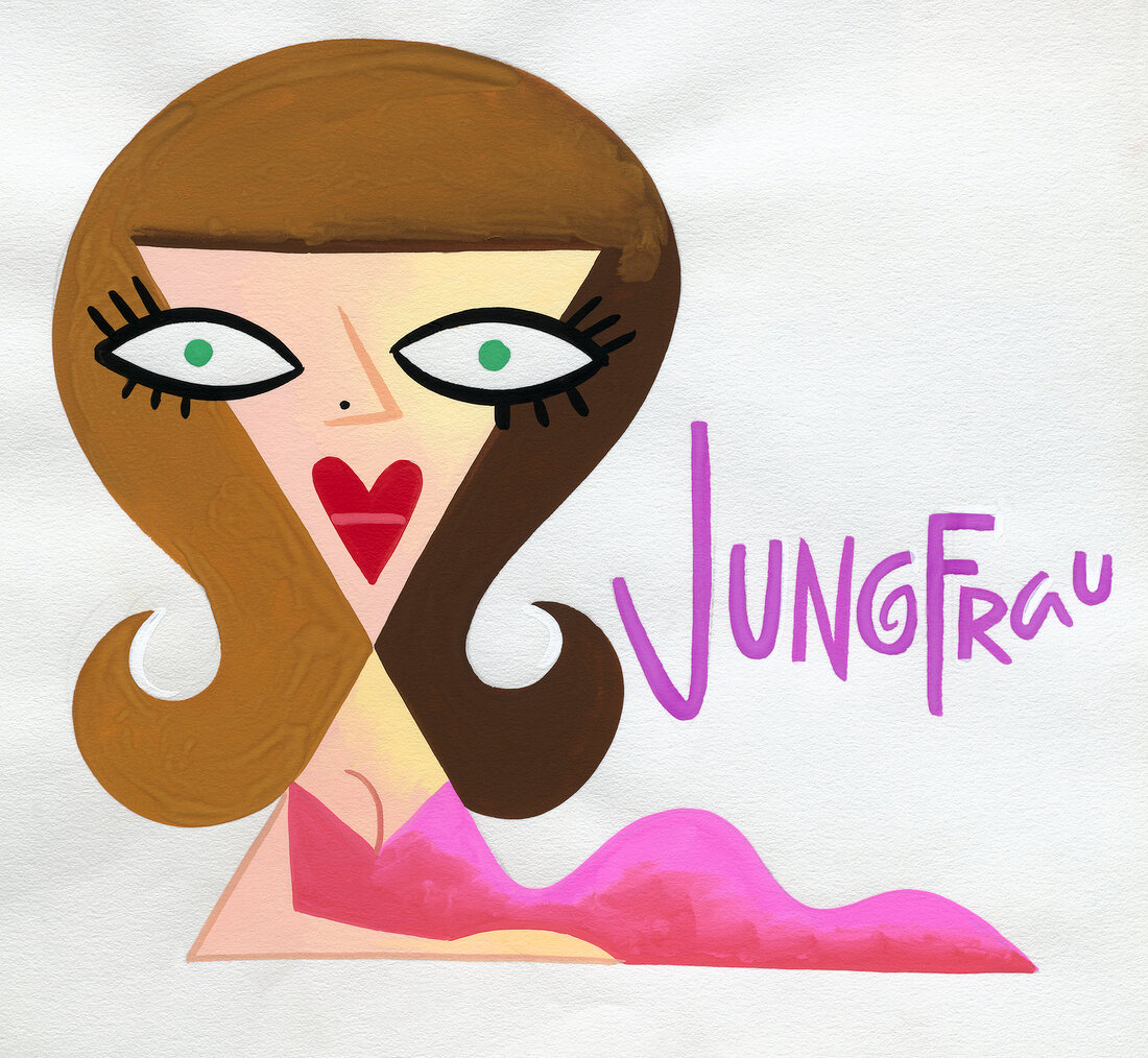 Illustration of zodiac sign jungfrau