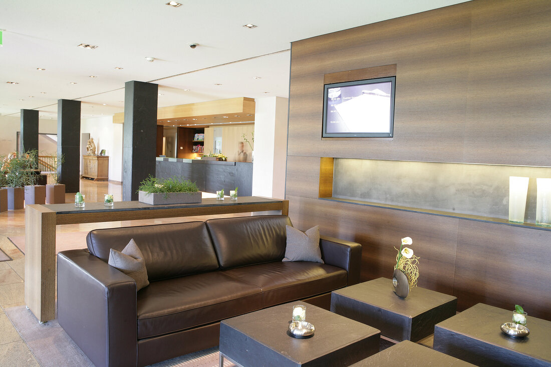 Sitting area in Hotel der Oschberghof, Donaueschingen, Baden-Wurttemberg, Germany