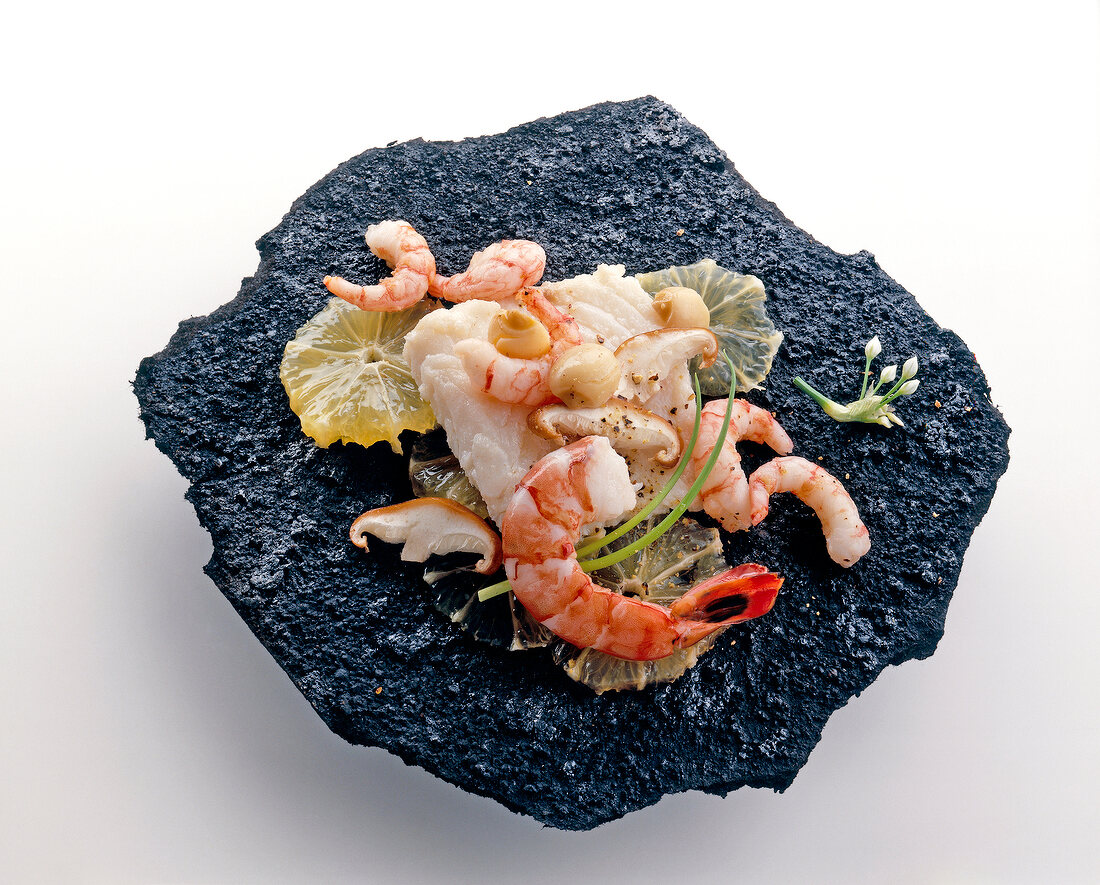 Hokkaido seafood on rock