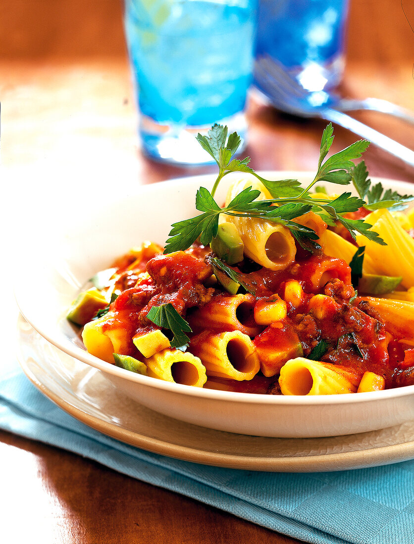 Tortiglioni mit Tex-Mex-Sauce Nudelgericht