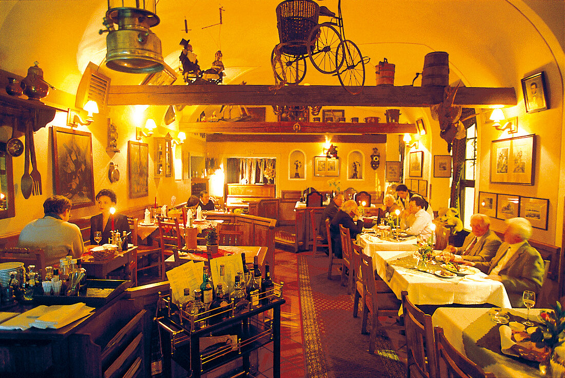 Das Restaurant "U Zlaté Koule" in Marienbad, Tschechien