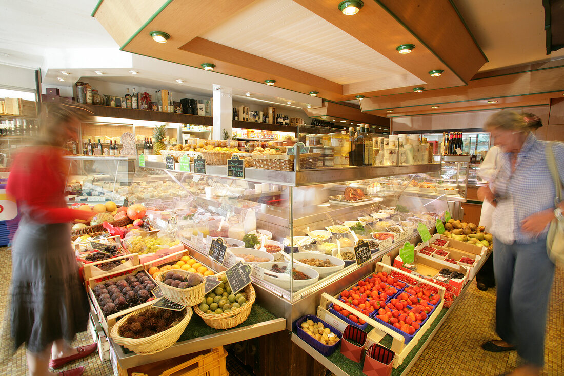 Interior of supermarket in Germany