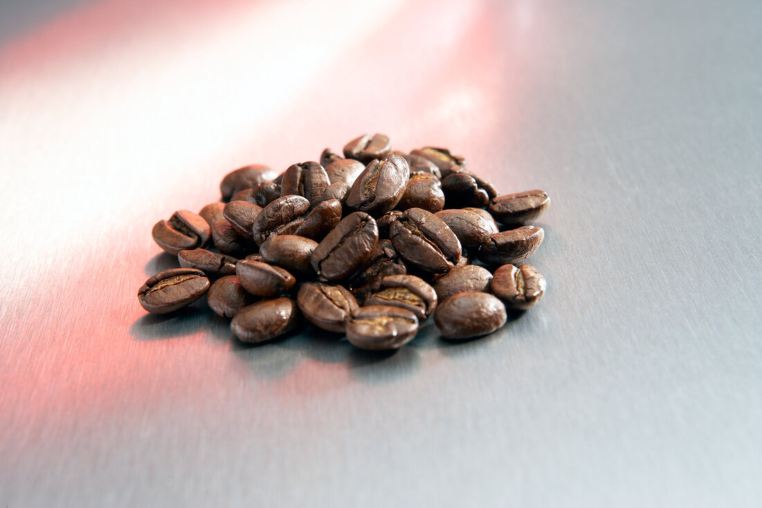 Close-up of coffee beans form Jamaica Blue Mountain