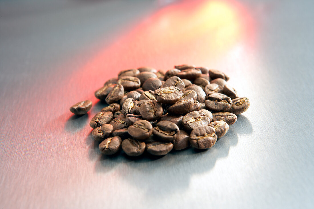 Close-up of coffee beans from Kenya AA Arabica