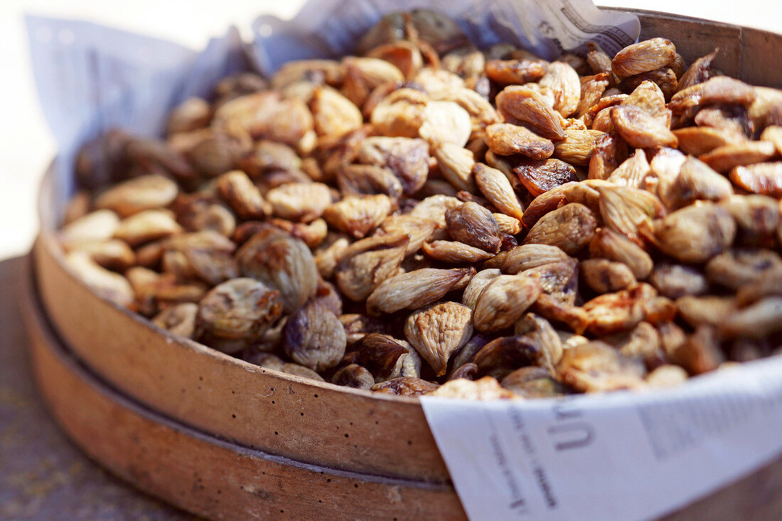 Figs dried at Finca Aubocassa in Mallorca, Spain