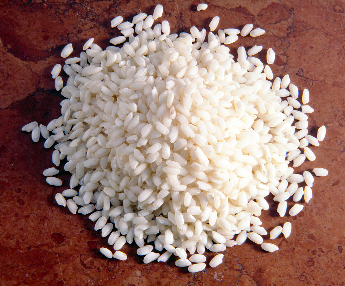 Close-up of heap avorio rice