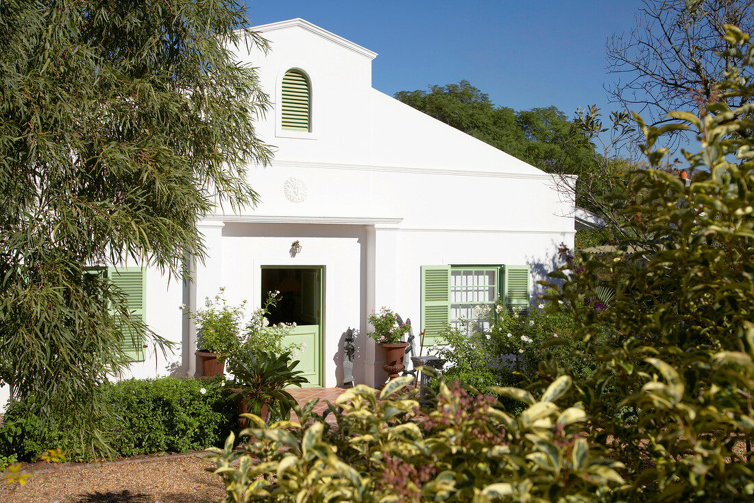 Südafrika, Haus in Franschhoek, französischer Stil