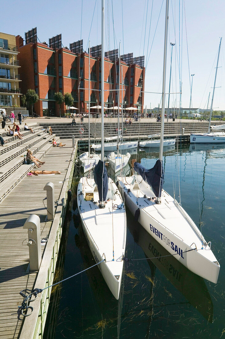 Yachthafen in Malmö im neuen Stadtteil Vastra Hamnen.X