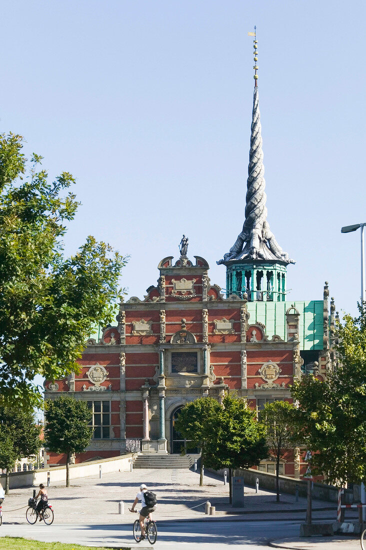 Facade of Christiansborg Palace in Copenhagen, Denmark
