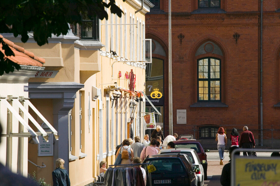 Straße in Helsingore in Dänemark. X 