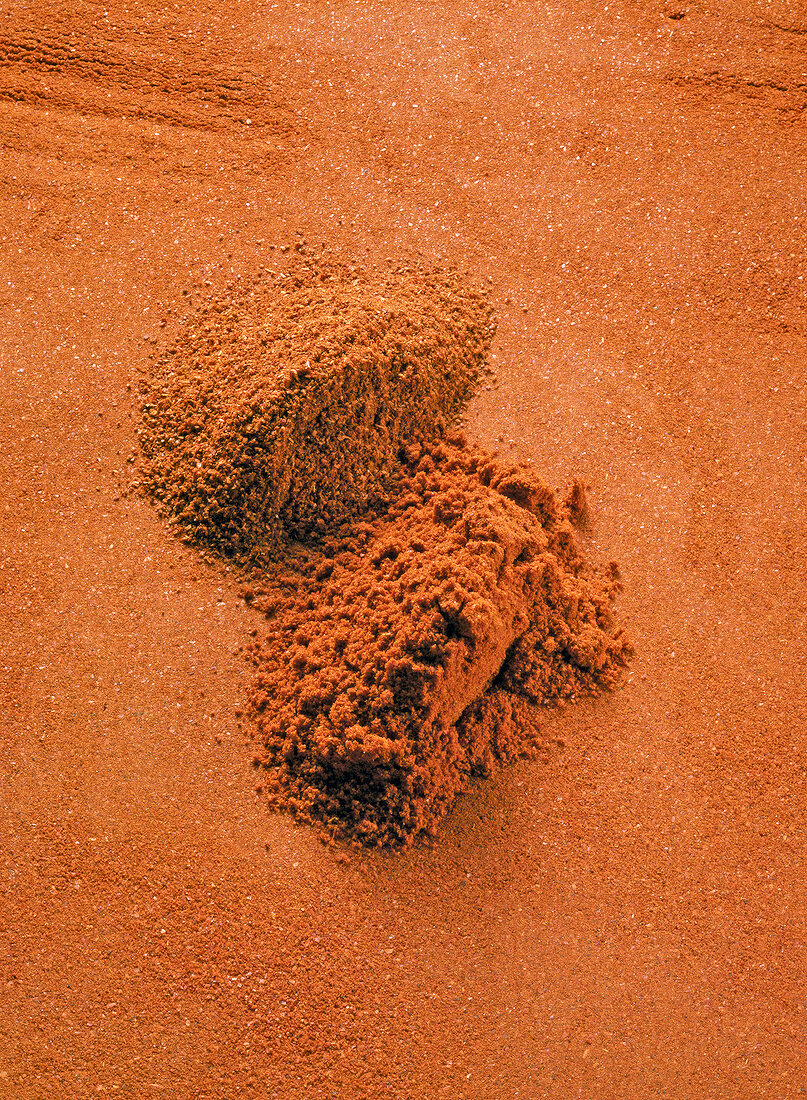 Close-up of red chilli pepper powder