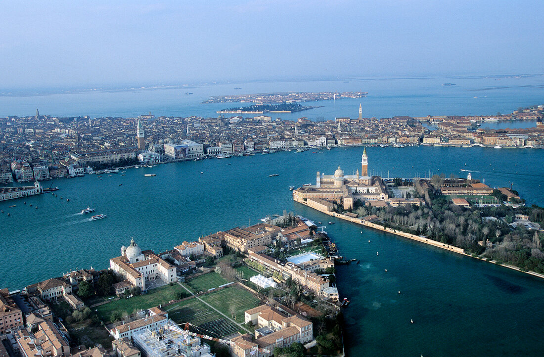 Blick auf Venedig aus Vogelperspektive, Altstadt